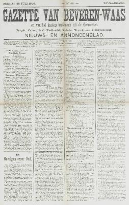 Gazette van Beveren-Waas 22/07/1906