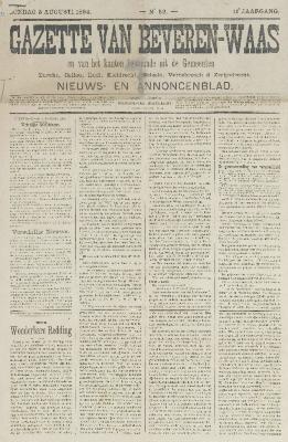 Gazette van Beveren-Waas 05/08/1894