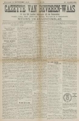 Gazette van Beveren-Waas 10/11/1912