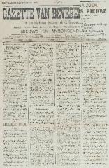 Gazette van Beveren-Waas 27/09/1891