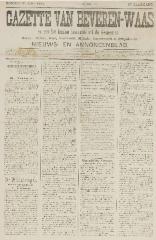 Gazette van Beveren-Waas 31/07/1898