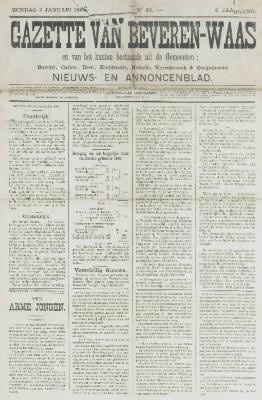 Gazette van Beveren-Waas 09/01/1887
