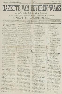 Gazette van Beveren-Waas 01/10/1893