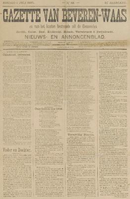 Gazette van Beveren-Waas 04/07/1897