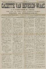 Gazette van Beveren-Waas 10/08/1890