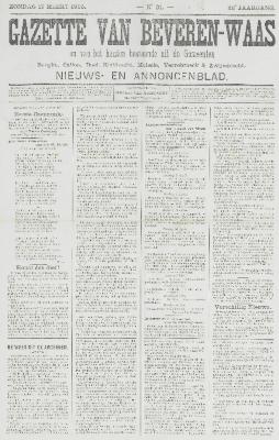 Gazette van Beveren-Waas 19/03/1905