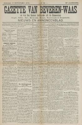 Gazette van Beveren-Waas 17/11/1912