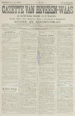 Gazette van Beveren-Waas 16/07/1893