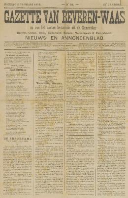 Gazette van Beveren-Waas 02/01/1898