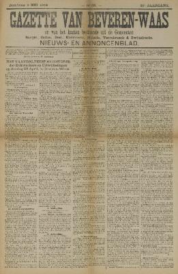 Gazette van Beveren-Waas 05/05/1912