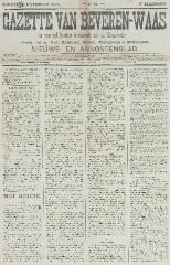 Gazette van Beveren-Waas 29/11/1891