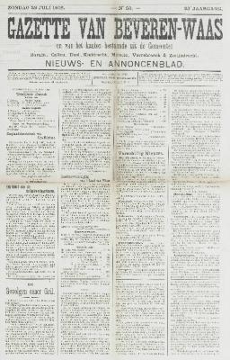 Gazette van Beveren-Waas 29/07/1906