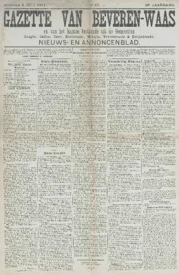 Gazette van Beveren-Waas 02/07/1911