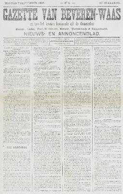 Gazette van Beveren-Waas 07/09/1902