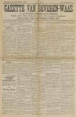 Gazette van Beveren-Waas 12/10/1913