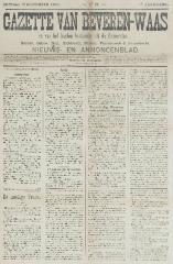 Gazette van Beveren-Waas 17/11/1889