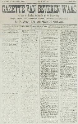 Gazette van Beveren-Waas 07/01/1900