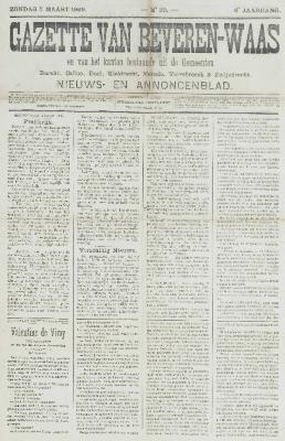 Gazette van Beveren-Waas 03/03/1889