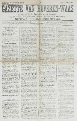 Gazette van Beveren-Waas 07/10/1906