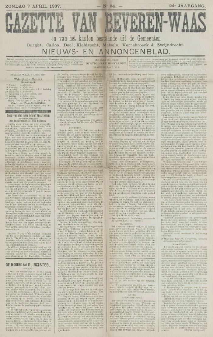 Gazette van Beveren-Waas 07/04/1907