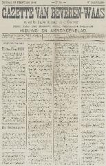 Gazette van Beveren-Waas 28/02/1892