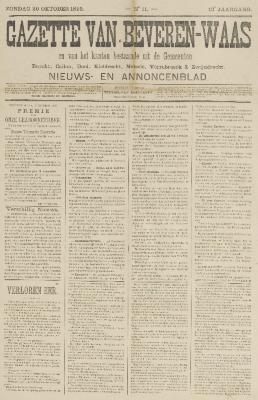 Gazette van Beveren-Waas 20/10/1895