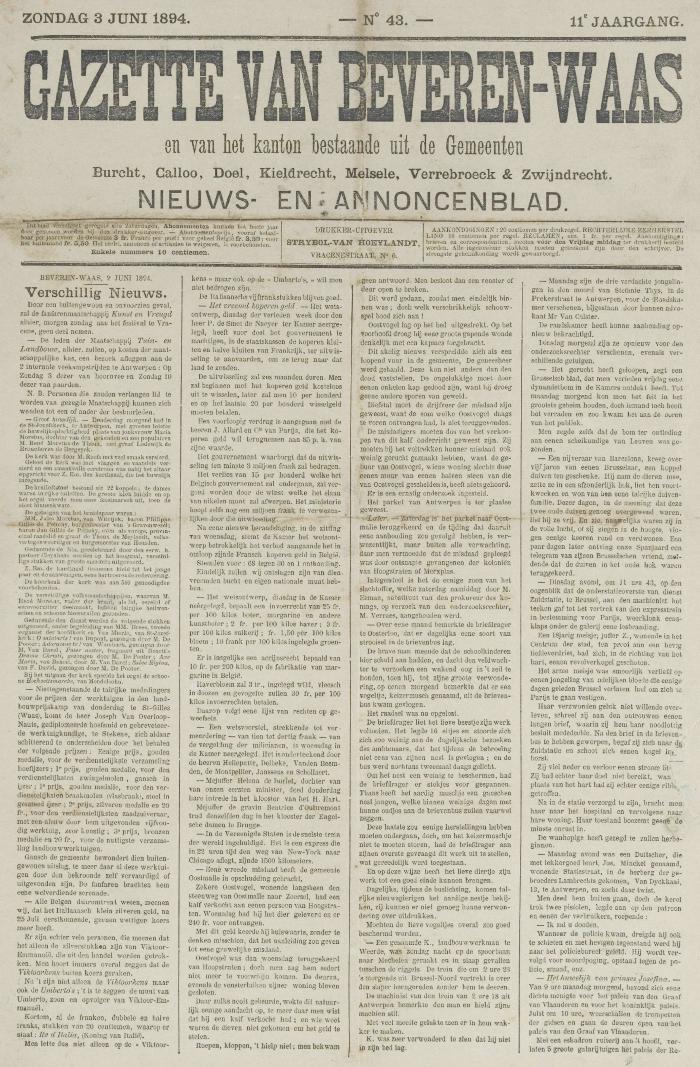 Gazette van Beveren-Waas 03/06/1894