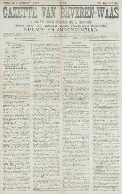 Gazette van Beveren-Waas 02/08/1908