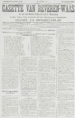 Gazette van Beveren-Waas 21/06/1903