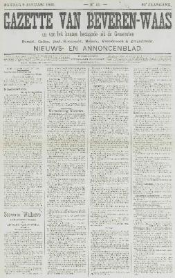 Gazette van Beveren-Waas 08/01/1905