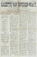 Gazette van Beveren-Waas 30/12/1888