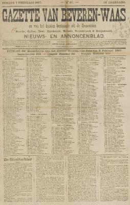 Gazette van Beveren-Waas 07/02/1897