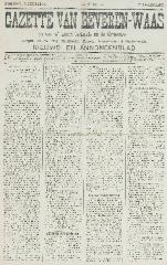 Gazette van Beveren-Waas 15/07/1900