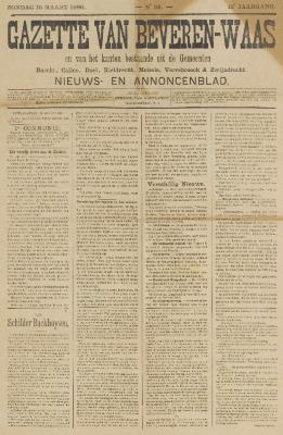 Gazette van Beveren-Waas 15/03/1896