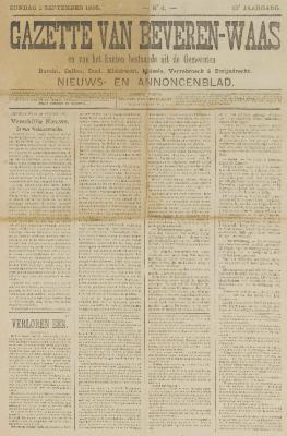 Gazette van Beveren-Waas 01/09/1895