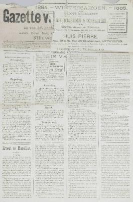 Gazette van Beveren-Waas 22/02/1885