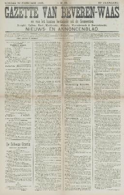 Gazette van Beveren-Waas 23/02/1908