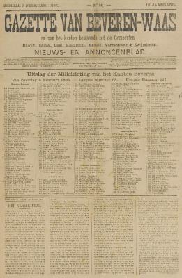 Gazette van Beveren-Waas 03/02/1895