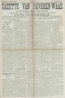 Gazette van Beveren-Waas 03/07/1910