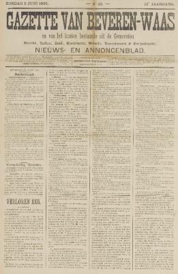 Gazette van Beveren-Waas 02/06/1895