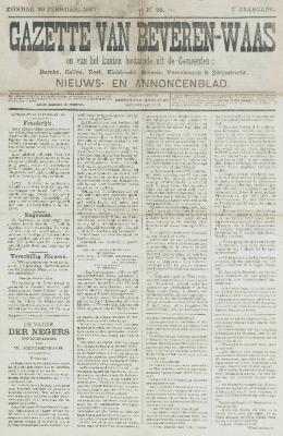 Gazette van Beveren-Waas 20/02/1887