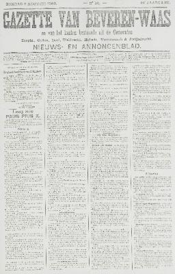 Gazette van Beveren-Waas 09/08/1903