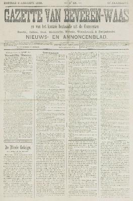 Gazette van Beveren-Waas 06/08/1893