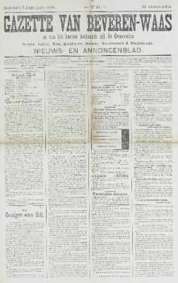 Gazette van Beveren-Waas 07/01/1906