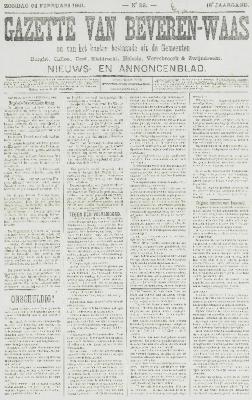 Gazette van Beveren-Waas 24/02/1901