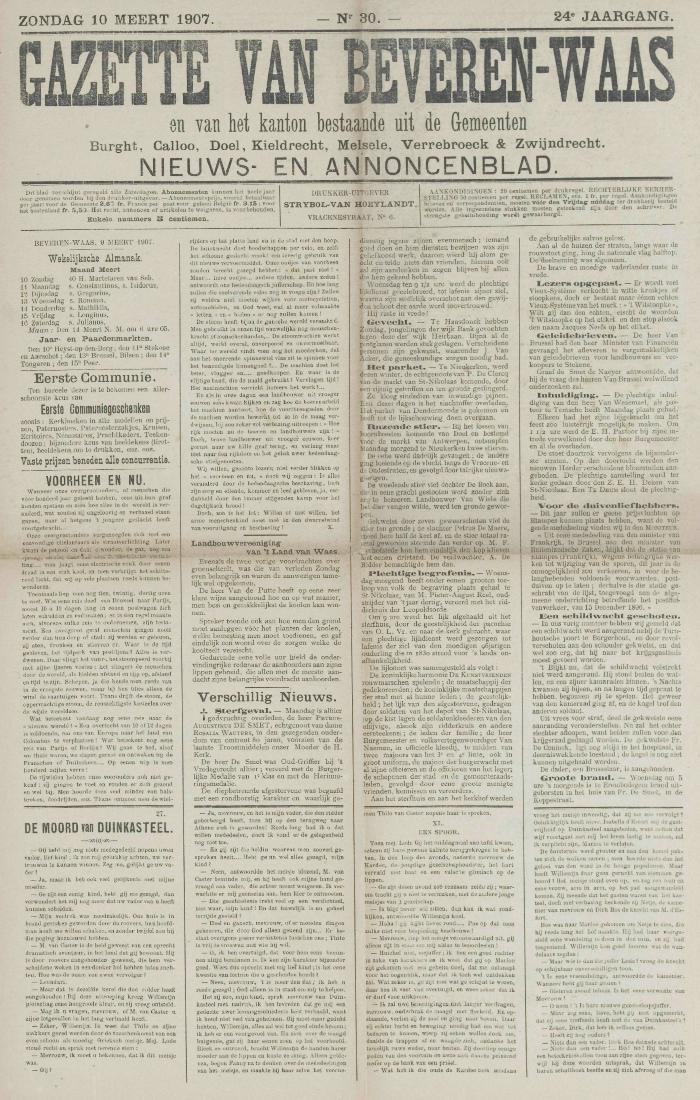 Gazette van Beveren-Waas 10/03/1907