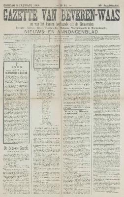 Gazette van Beveren-Waas 05/01/1908