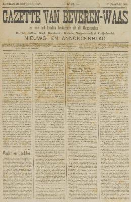 Gazette van Beveren-Waas 31/10/1897