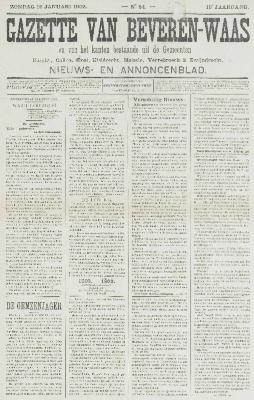 Gazette van Beveren-Waas 19/01/1902