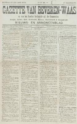 Gazette van Beveren-Waas 28/01/1900